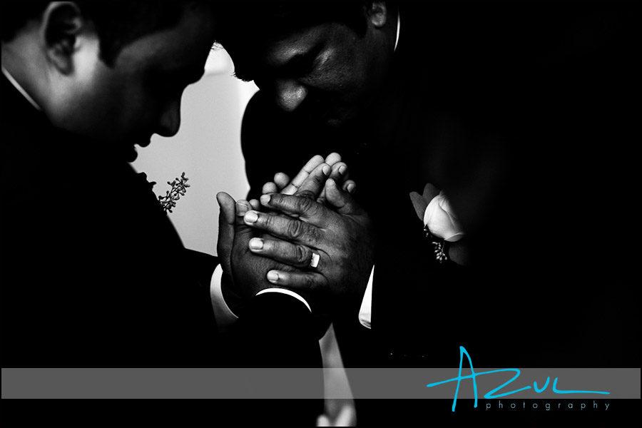 Detail Winning Photography Hands cross in prayer before the wedding ceremony