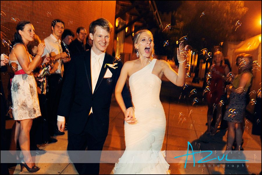 Reception exit Photography of wedding day exit in Raleigh