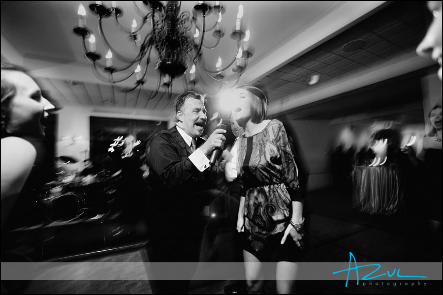 Craig Woolard sings at a wedding reception in downtown Raleigh