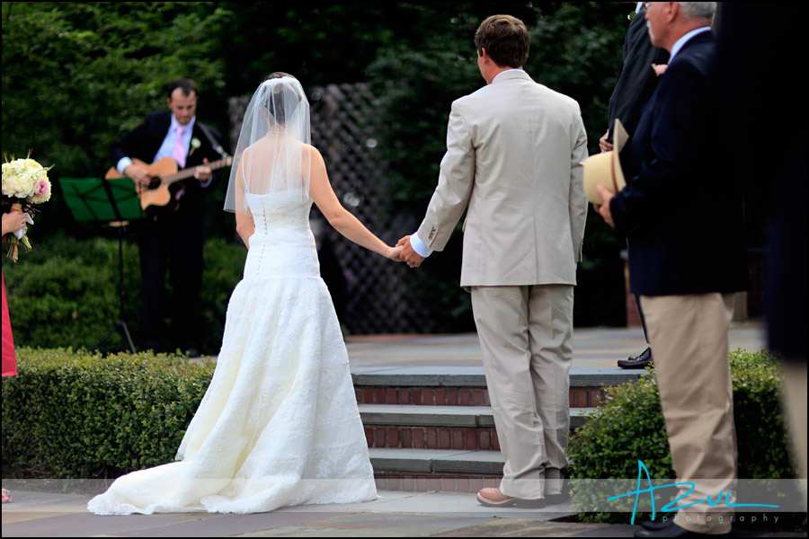 Wedding Ceremony in the garden of  the Page Walker House Garden, NC