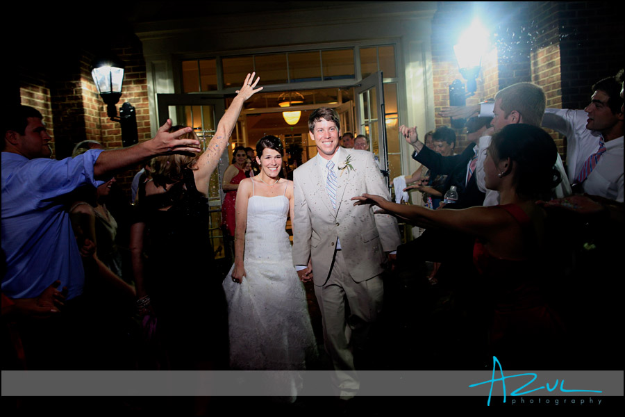 The State Club wedding reception exit