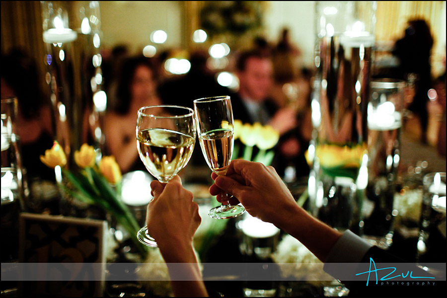 wedding day beverages at reception at Carolina Inn NC