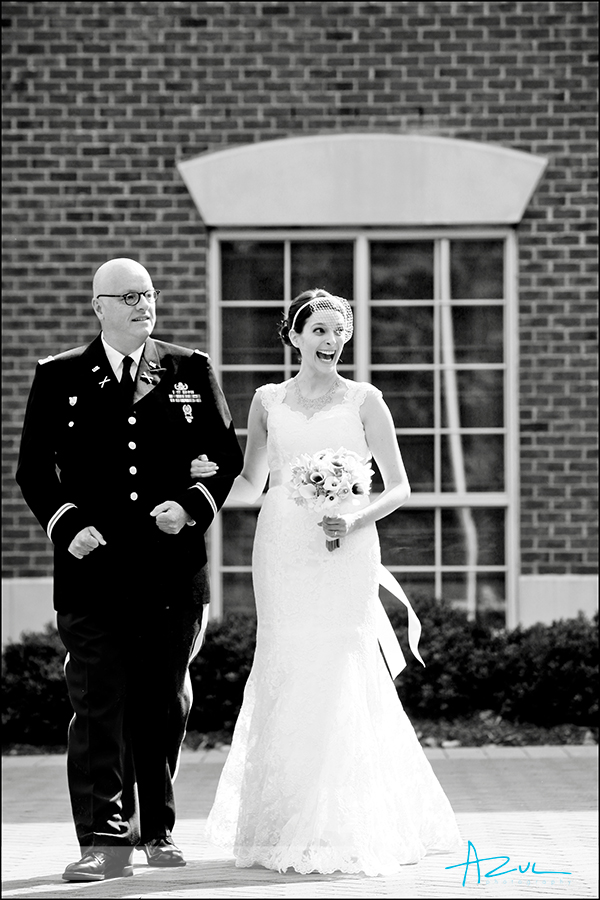 Excited Meaghan Raleigh wedding venue ceremony NC the State Club