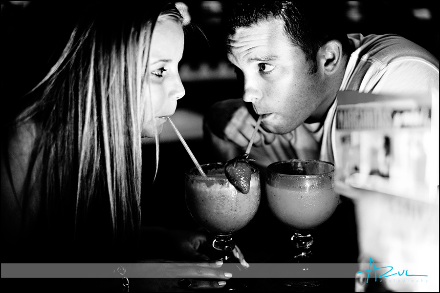 Margarita sip Romantic wedding couple engagement session Cary NC