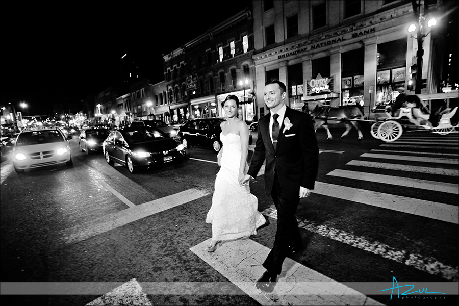 Abbey & Dan walk past Main Street Urban weddings are a hit