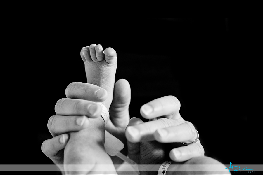 Liam toes Detail baby feet photography at Wake Med Cary