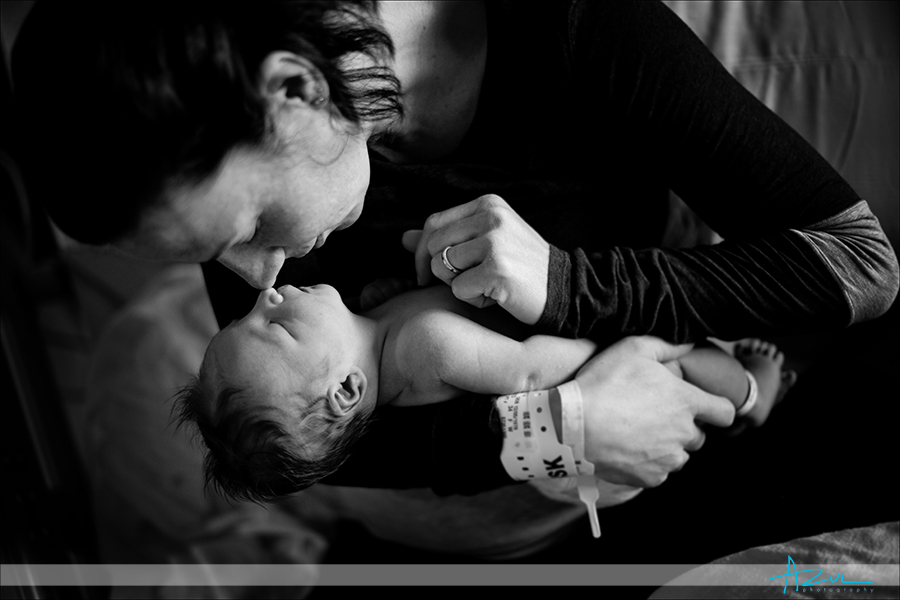 Eskimo kiss Creative baby North Carolina portrait photographer Raleigh