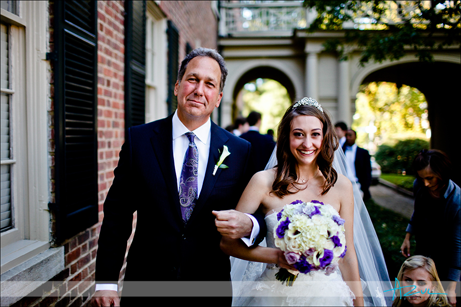 Father of the bride Beautiful wedding day ceremony photographer Chapel Hill NC
